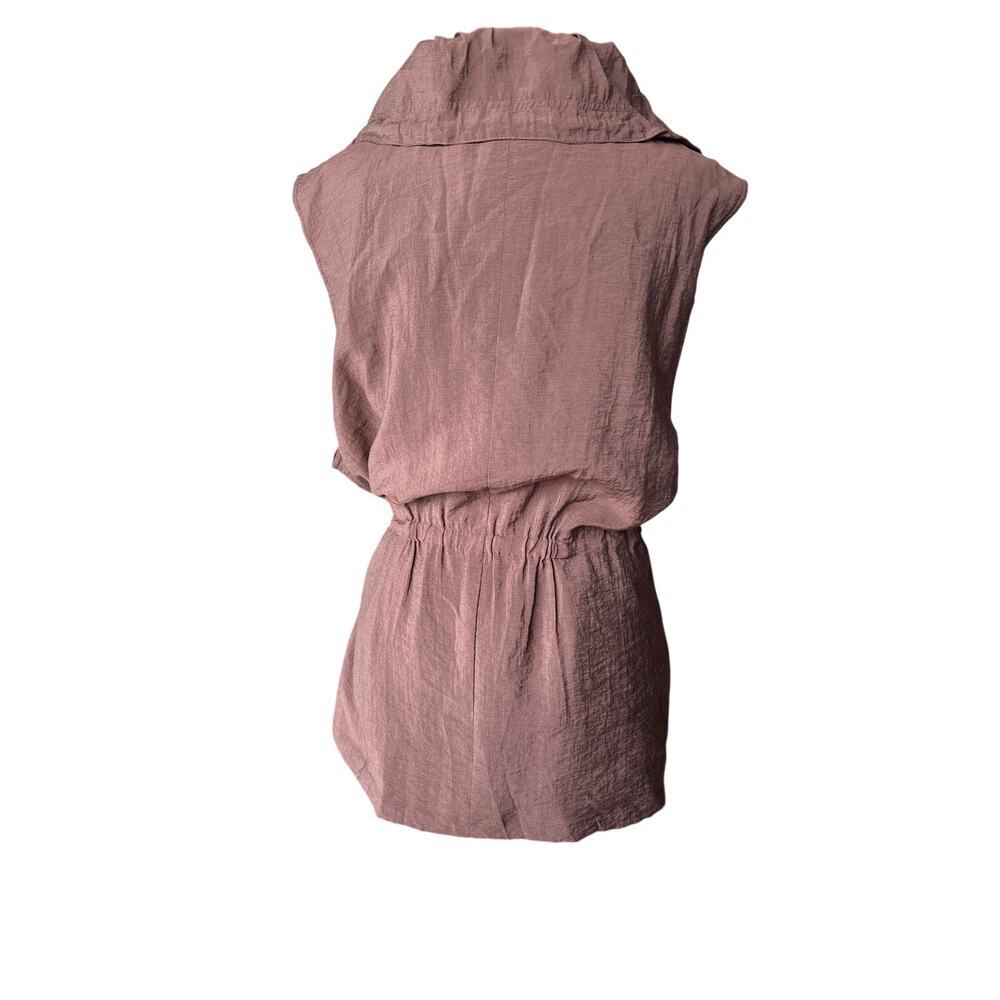 Brown Cinched Waist Sleeveless Utility Vest – English Countryside Womens 2Z - Picture 7 of 9